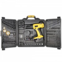 92 PC Power Tool Kit 18V Cordless Drill Flap Boring Bits Sockets Screwdriver Bits Set